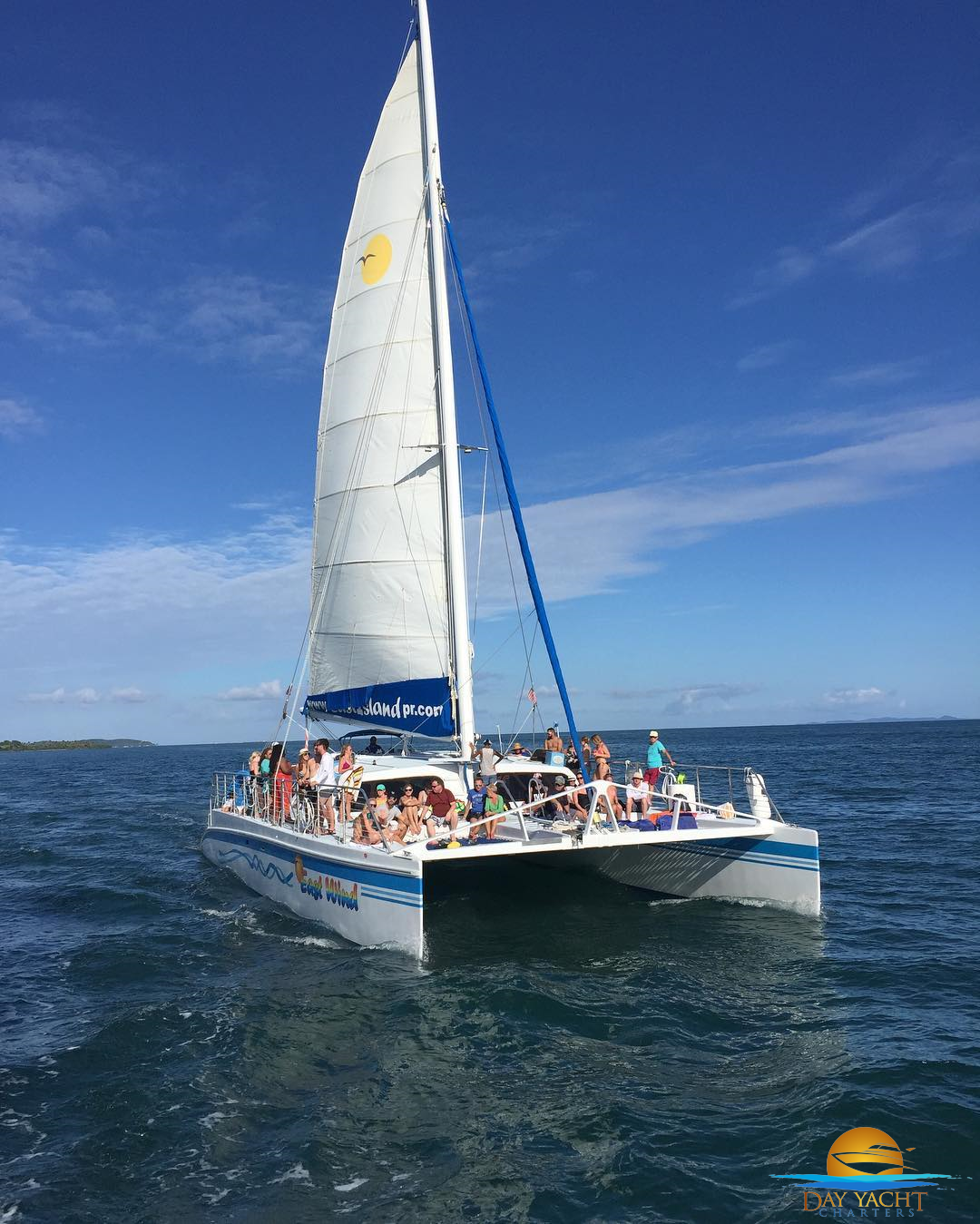 Crystal clear Caribbean water at Palomino Island, private yacht charter Puerto Rico